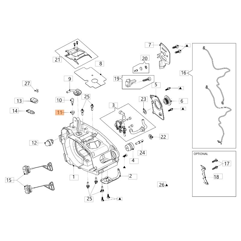 foto del prodotto gommino passatubo originale oleomac per motosega modello gsth 240 50350058r