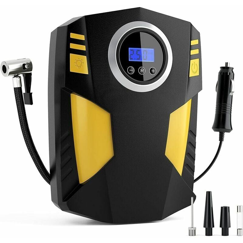 foto del prodotto gonfiatore per pneumatici per auto, compressore d aria portatile per auto da 12 v, gonfiatore elettrico autonomo per pneumatici con presa