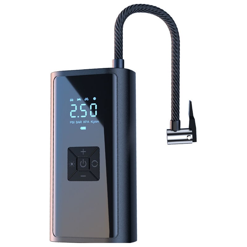 foto del prodotto gonfiatore per pneumatici ricaricabile, batteria da 6000 mah, gonfiatore per pneumatici per moto, pompa per auto da 150 psi, mini pompa d aria