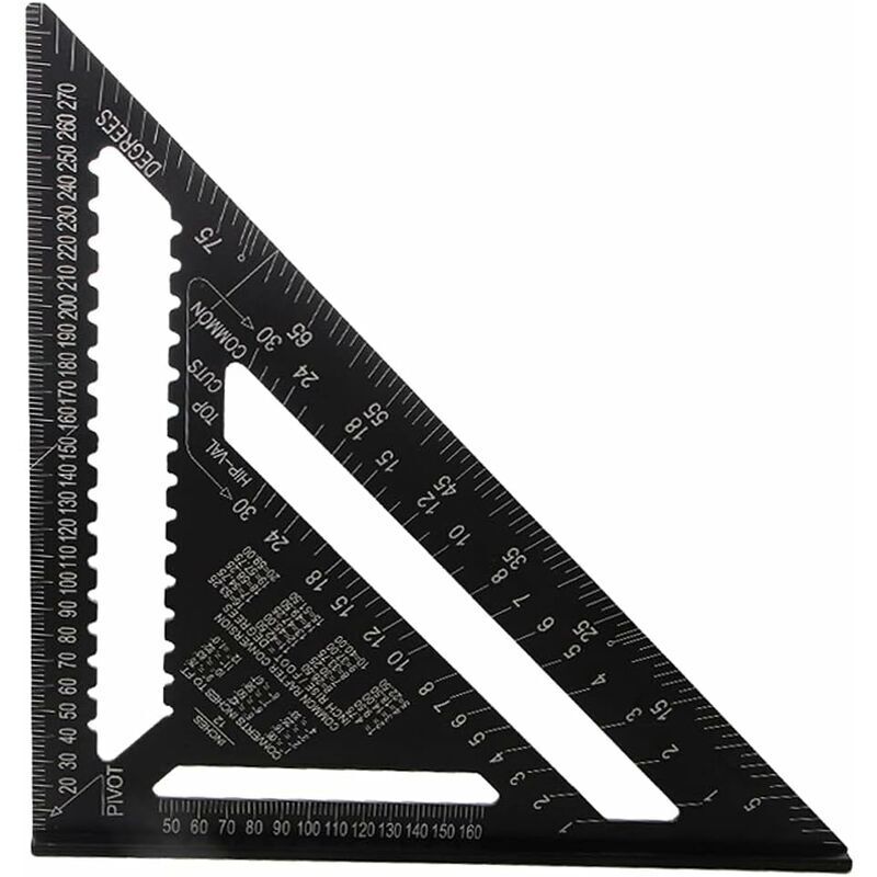 foto del prodotto goniometro triangolare da 30 cm lega di alluminio carpentiere quadrato triangolo metrico triangolo professionale per carpenteria righello triangolare