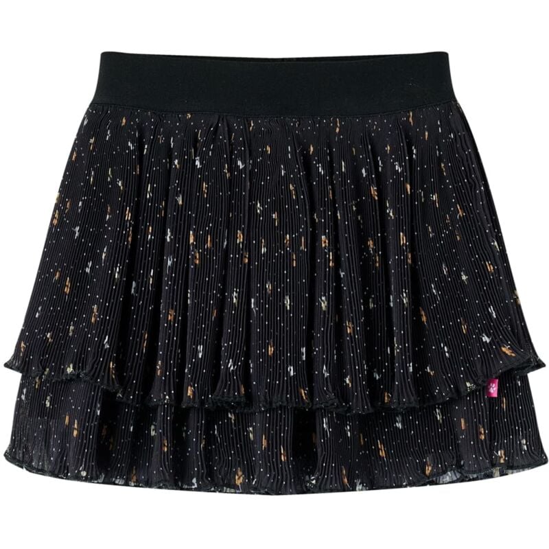 foto del prodotto gonna da bambina a strati con design arricciatura nera 128