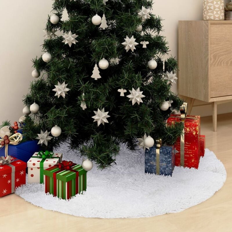 foto del prodotto gonna per albero di natale bianca 90 cm in similpelle vidaxl