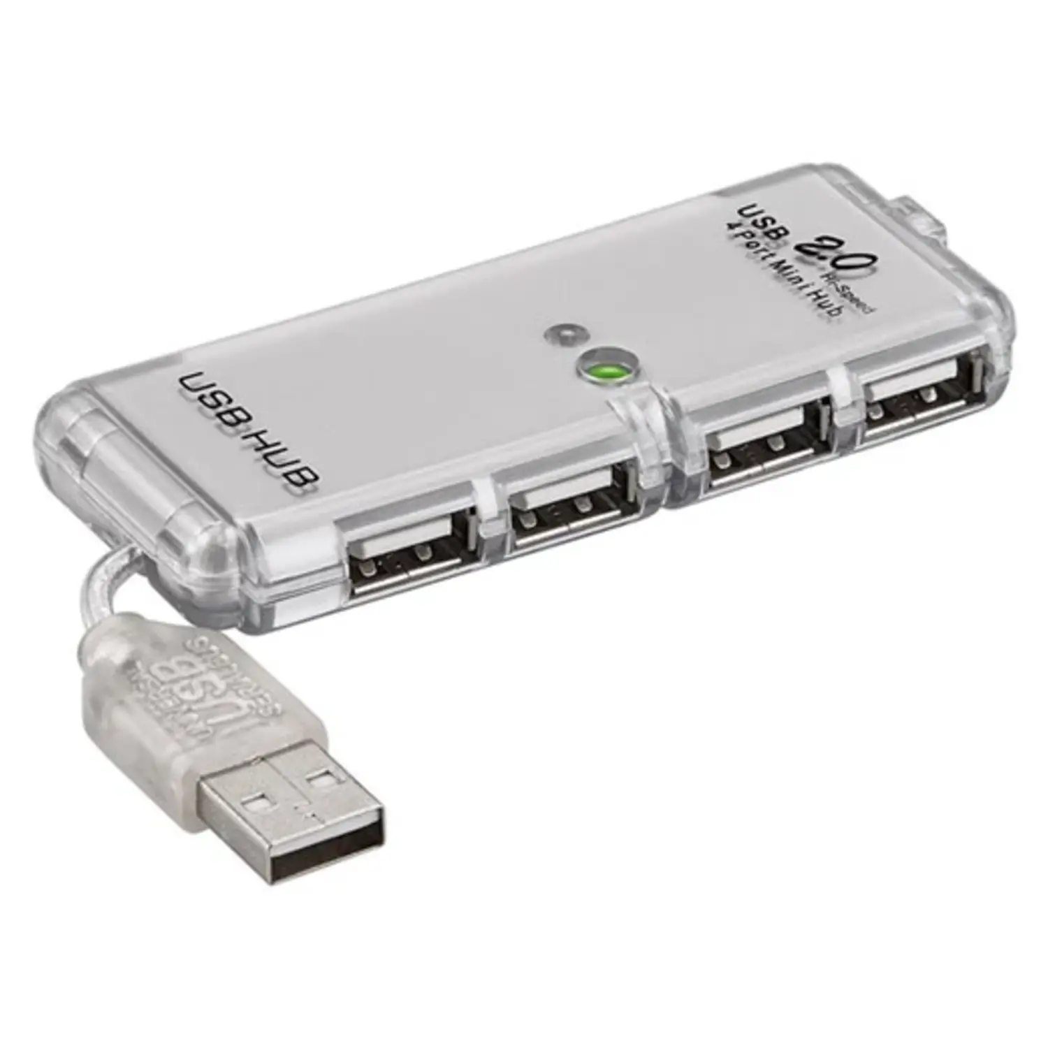 foto del prodotto goobay 4 porte hub usb 2.0 hi-speed 4 ingressi ad alta velocità trasparente