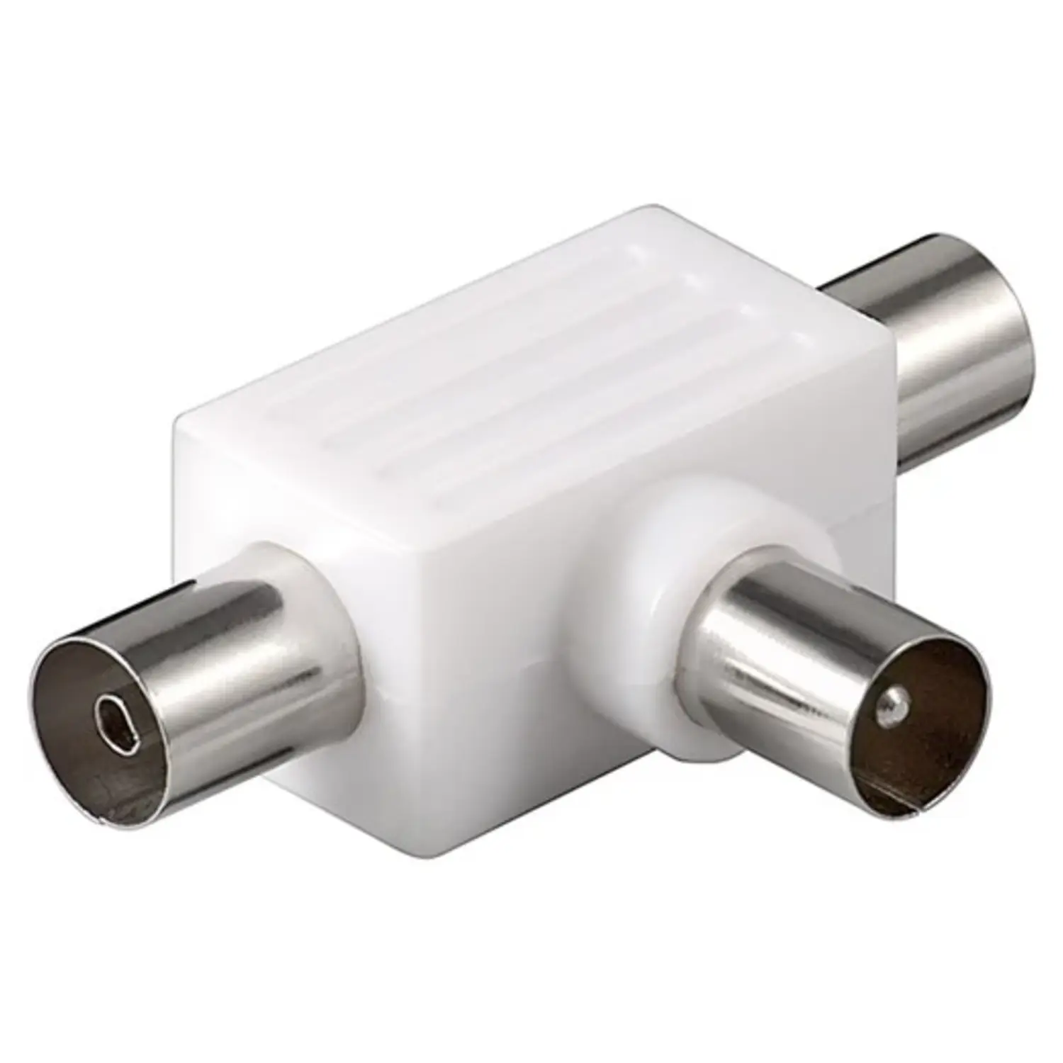 foto del prodotto goobay adattatore antenna tv splitter tripla da spina a doppia presa 9.5 mm