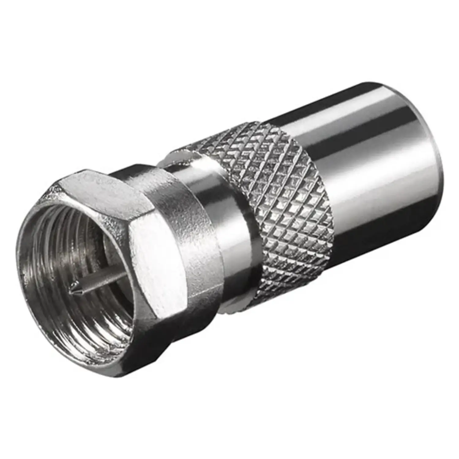 foto del prodotto goobay adattatore da spina f a spina coassiale tv 9,5 mm zinco