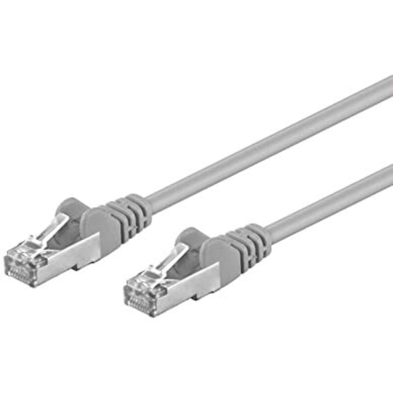 foto del prodotto goobay - cat 5e cavo patch, f utp, grigio, 15 m, conduttore di alluminio placcato di rame cca . lunghezza del cavo 15 m