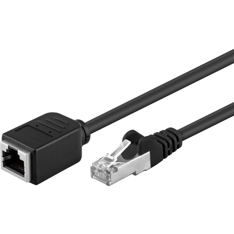 foto del prodotto goobay cat 5e prolunga f utp, nero, conduttore di rame cu , spina rj45 8p8c presa rj45 8p8c . lunghezza del cavo 10 m