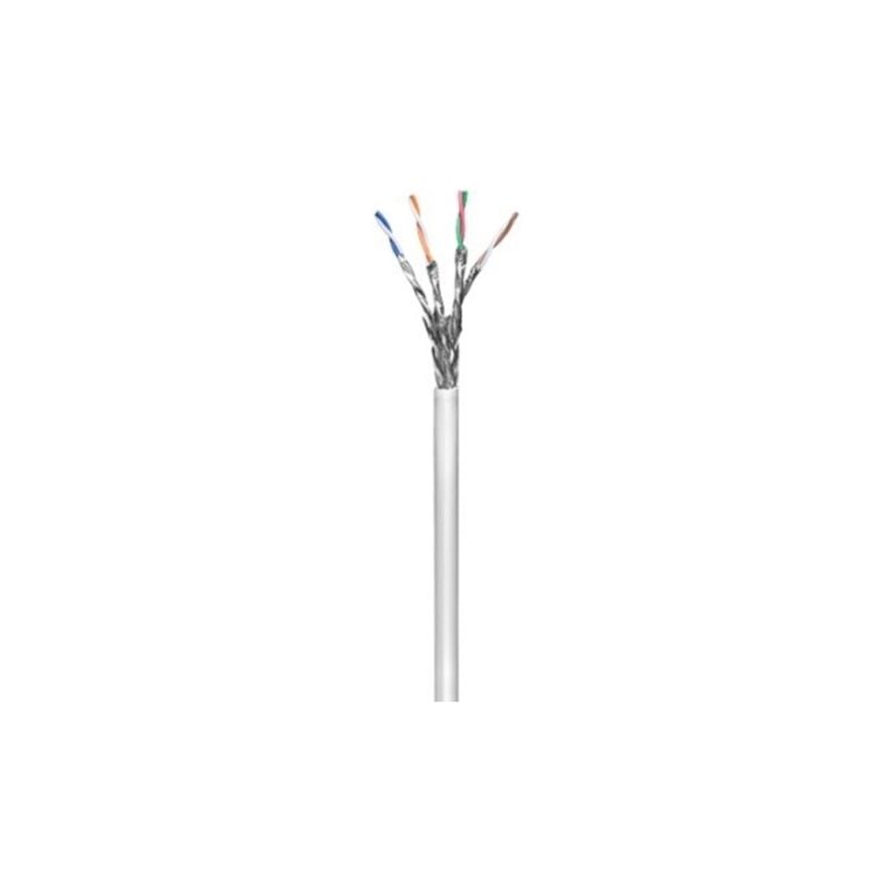 foto del prodotto goobay cat 6 cavo di rete matassa, s ftp pimf , grigio, miscela di rame cca per applicazioni soho, awg 26 7 stranded , pvc. lunghezza del cavo