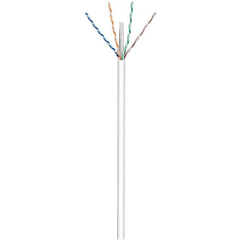 foto del prodotto goobay cat 6 cavo di rete matassa, u utp, bianco, miscela di rame cca per applicazioni soho, awg 23 1 solid , pvc. lunghezza del cavo 100 m