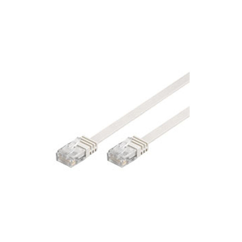 foto del prodotto goobay cat 6 cavo patch piatto u utp, bianco, conduttore di rame cu . lunghezza del cavo 15 m