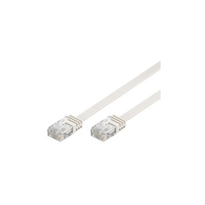 foto del prodotto goobay cat 6 cavo patch piatto u utp, bianco, conduttore di rame cu . lunghezza del cavo 7 m