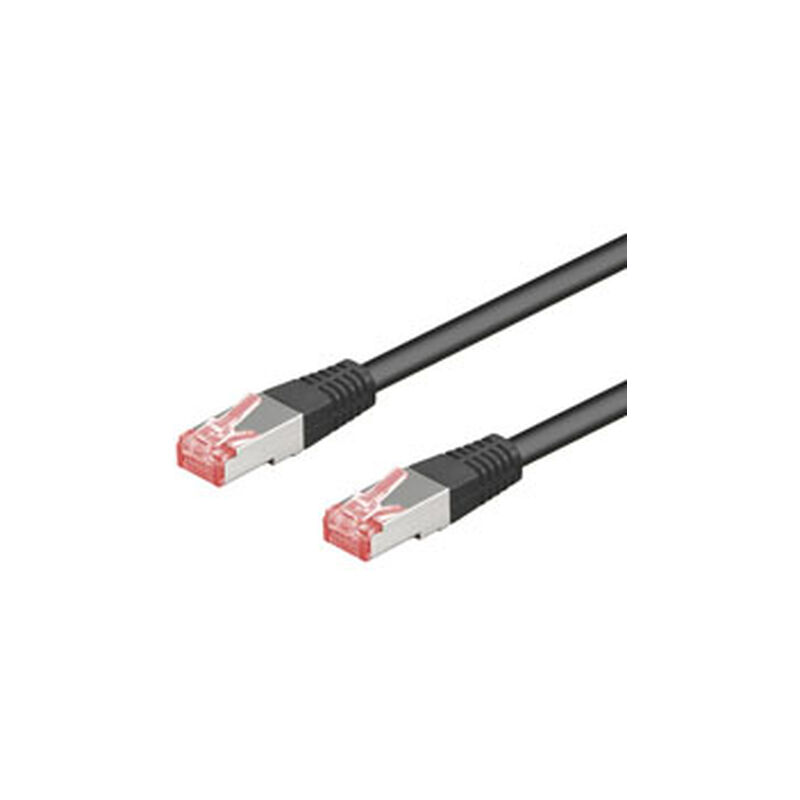 foto del prodotto goobay cat 6 cavo patch, s ftp pimf , nero, 50 m, conduttore di rame cu , guaina del cavo senza alogeni lszh . lunghezza del cavo 50 m