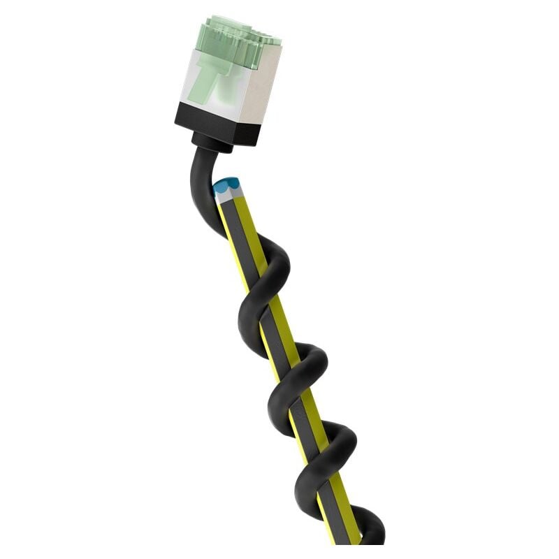 foto del prodotto goobay cat 8.1 cavo patch ultra flessibile, slim, u ftp, nero, spine extra corte, conduttore in rame privo di ossigeno al 99,9 ofc , lszh,