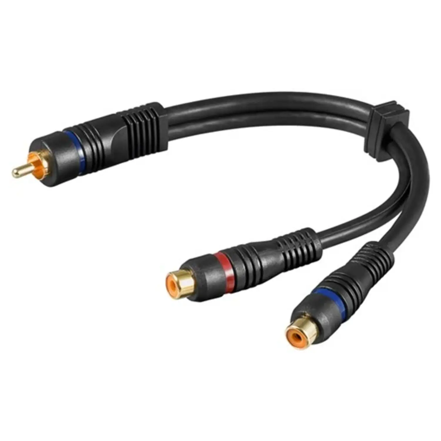 foto del prodotto goobay cavo adattatore a y da spina rca a 2 x presa rca schermato 20 cm