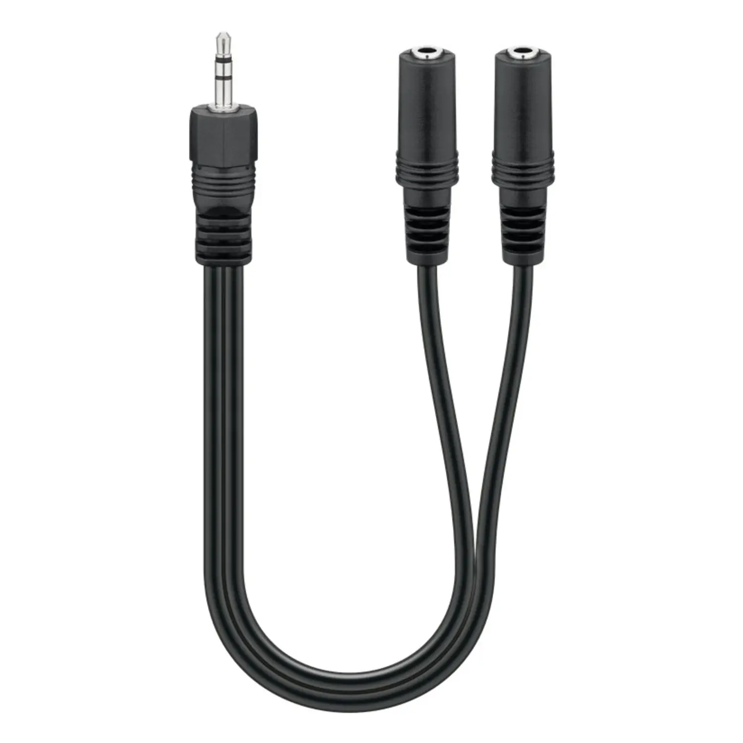foto del prodotto goobay cavo audio jack aux stereo 3.5 mm a 2 x presa sdoppiatore 20 cm