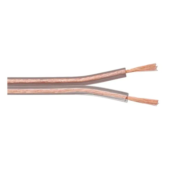 foto del prodotto goobay cavo audio piattina altoparlanti stereo 2x0,75 cca trasparente 100 mt