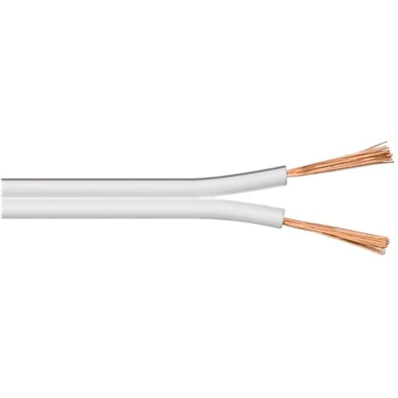 foto del prodotto goobay cavo audio piattina bianca altoparlanti 2x4 cca 10 mt bianco nero