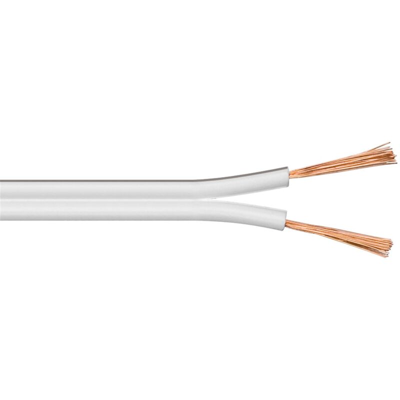 foto del prodotto goobay cavo dell altoparlante bianco, rotolo da 25 m, sezione 2 x 0,5 mm , cu. lunghezza del cavo 25 m