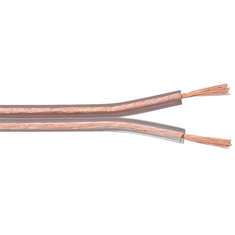 foto del prodotto goobay cavo dell altoparlante trasparenza, rotolo da 25 m, sezione 2 x 2,5 mm , cca. lunghezza del cavo 25 m