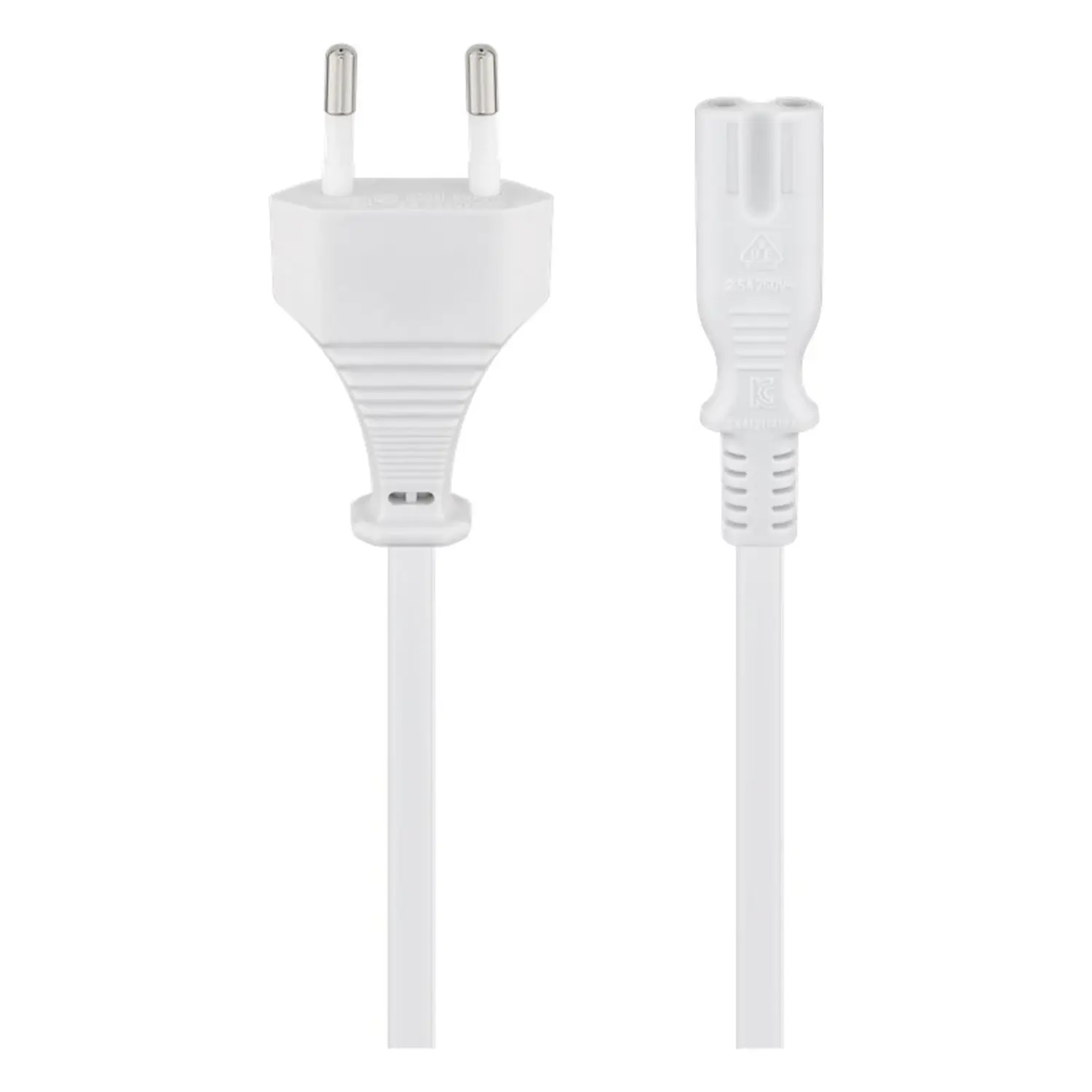 foto del prodotto goobay cavo di alimentazione euro plug 2 solchi kema c7 videoregistratore bianco 5 mt