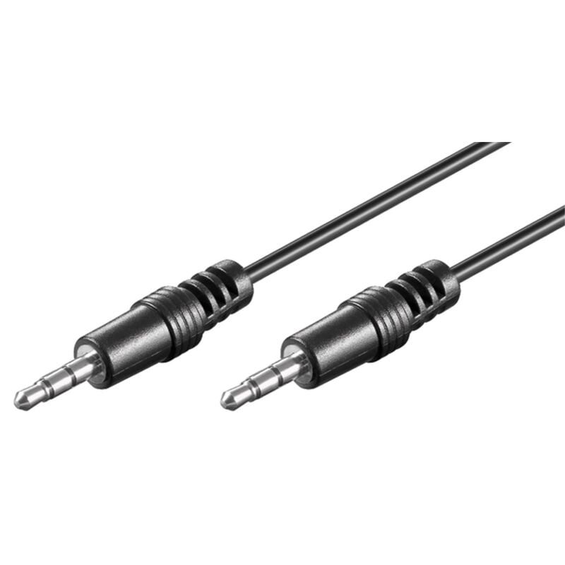 foto del prodotto goobay cavo di collegamento audio aux, 3,5 mm stereo, cu, spina 3,5 mm 3 pin, stereo spina 3,5 mm 3 pin, stereo . lunghezza del cavo 5 m