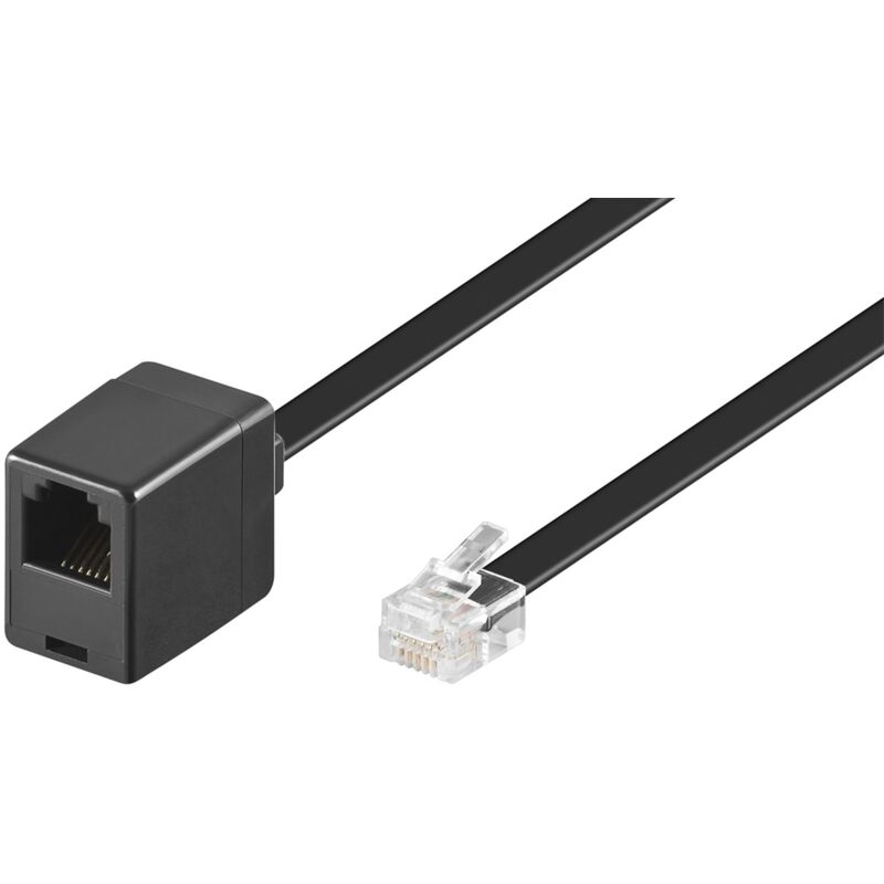 foto del prodotto goobay cavo di prolunga modulare, conduttore di alluminio placcato di rame cca , spina rj12 6p6c presa rj12 6p6c . lunghezza del cavo 3 m