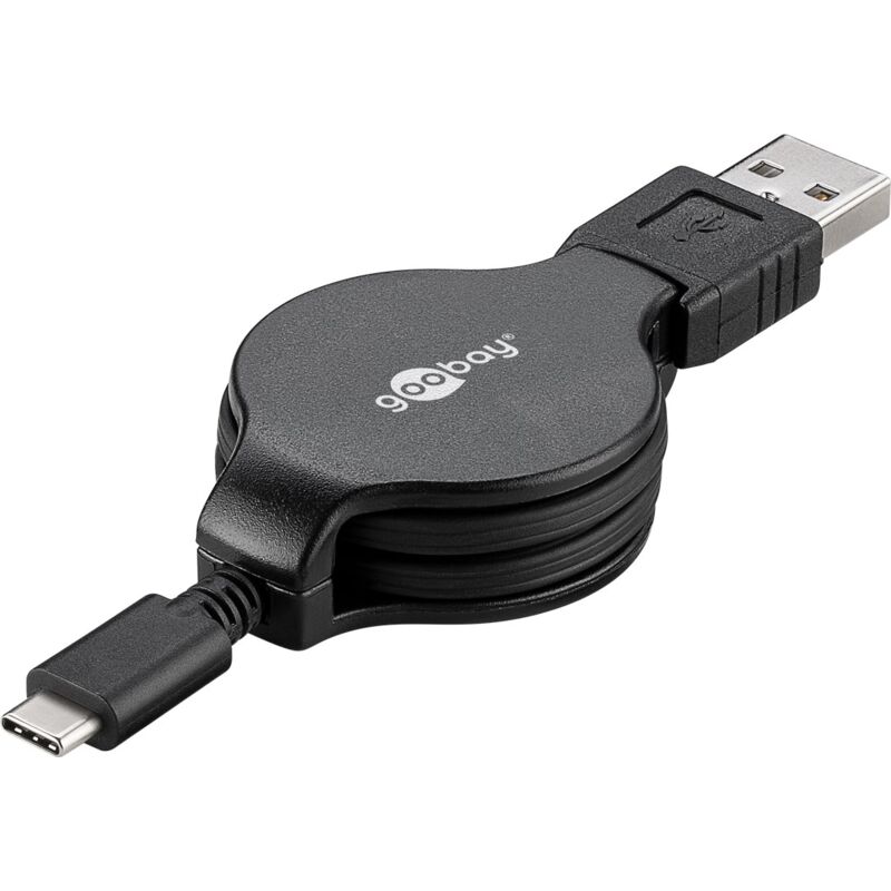 foto del prodotto goobay cavo di ricarica e sincronizzazione usb c , allungabile, adatto a dispositivi con porta usb c , nero.