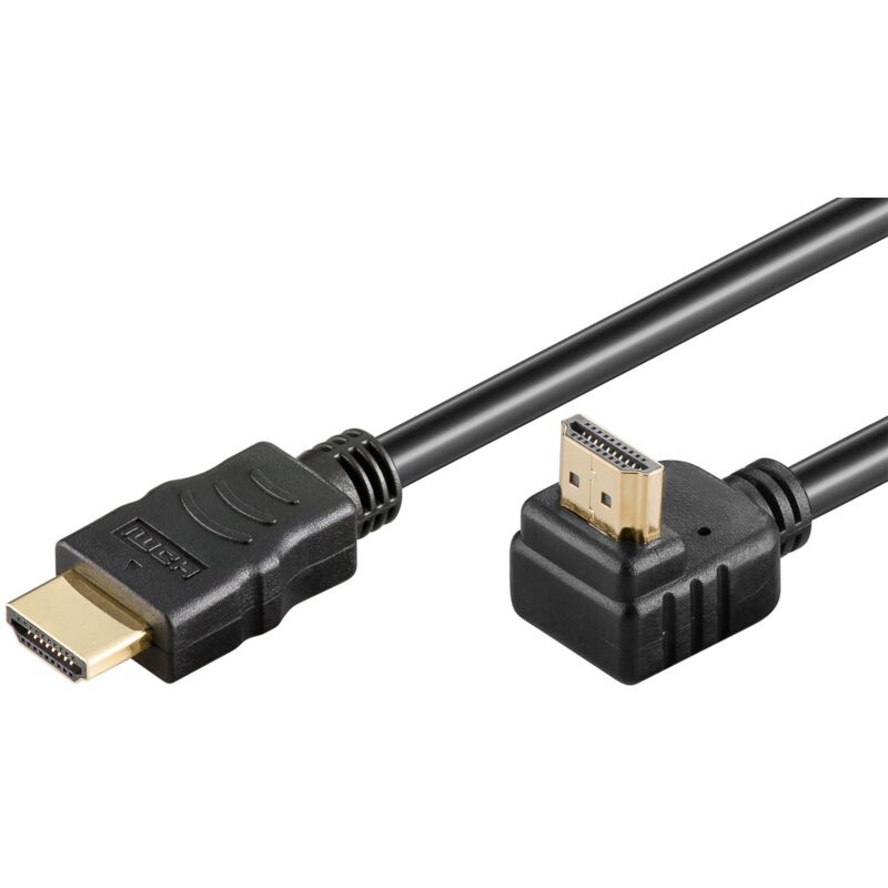 foto del prodotto goobay cavo hdmi ad alta velocit 90 con ethernet, 4k 60hz. lunghezza del cavo 0.5 m