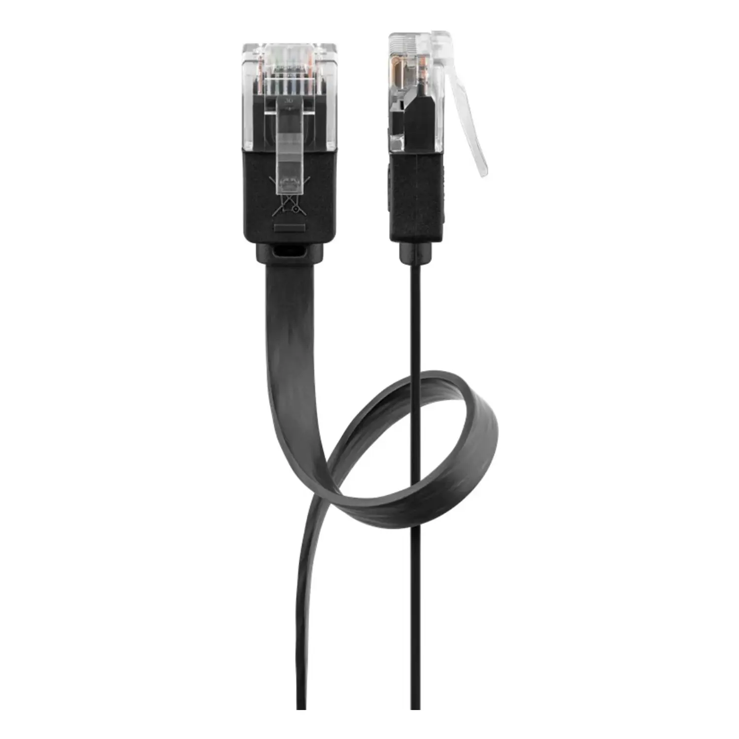 foto del prodotto goobay cavo patch di rete cat 6 piatto u utp rj45 non schermato nero 5 mt