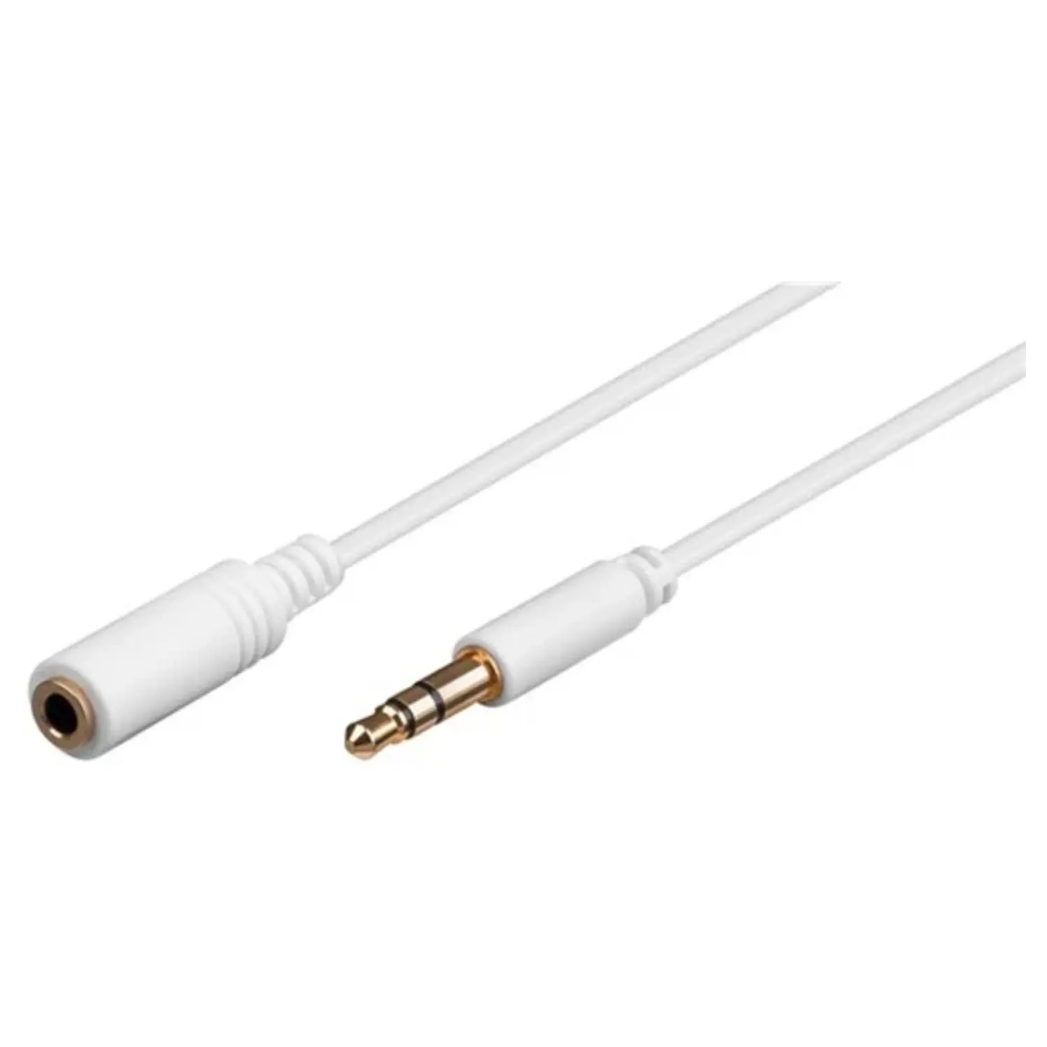 foto del prodotto goobay cavo prolunga audio cuffie aux slim jack stereo 3.5 mm 3 poli bianco 1,5 mt