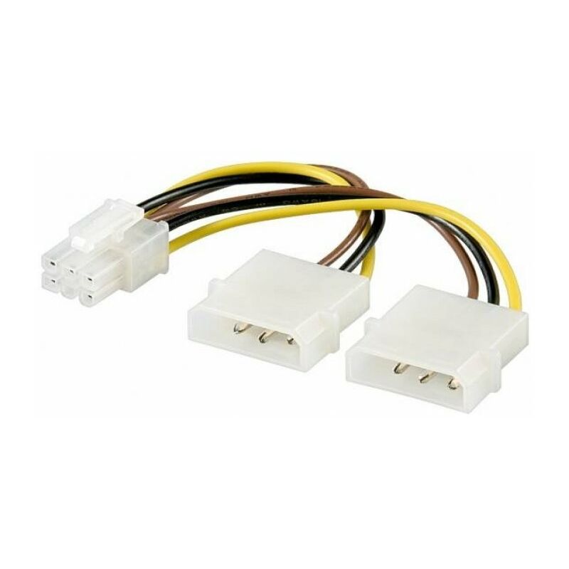 foto del prodotto goobay cavo sdoppiatore alimentazione molex a 6pin per sk video pci e akpcip6 
