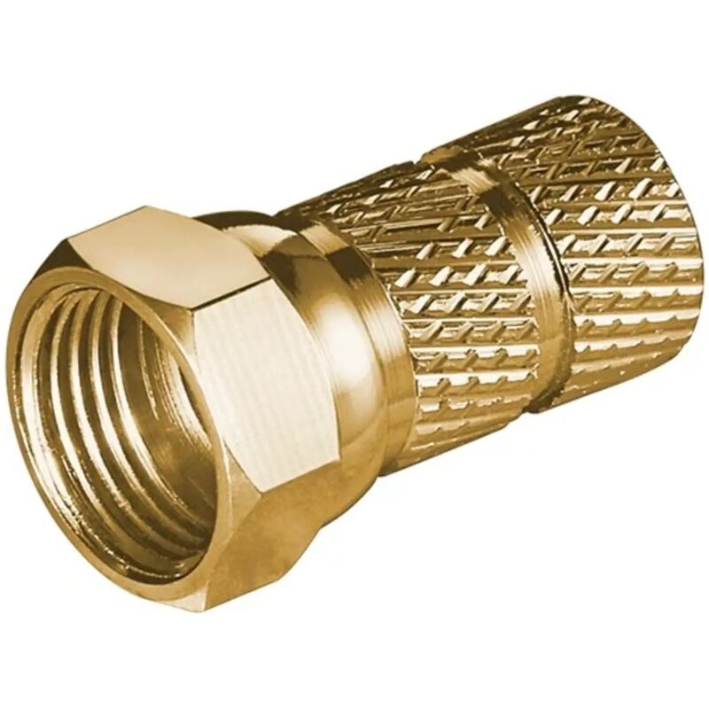 foto del prodotto goobay connettore f vite antenna satellitare parabola rame placcato oro 6,50 mm 2 pezzi