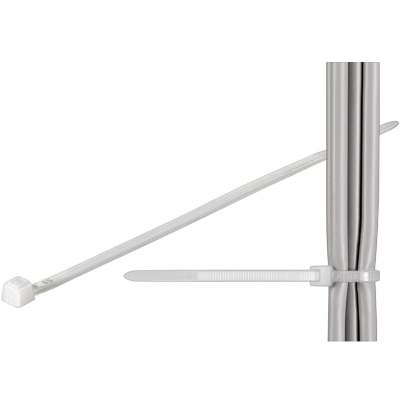 foto del prodotto goobay fascetta, in nylon resistente alle intemperie, 3,5 mm di larghezza e 300 mm di lunghezza, trasparente.