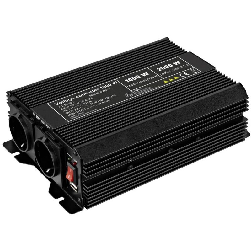 foto del prodotto goobay inverter d isolamento spw it 1000 w 12 v dc 230 v ac, 5 v dc