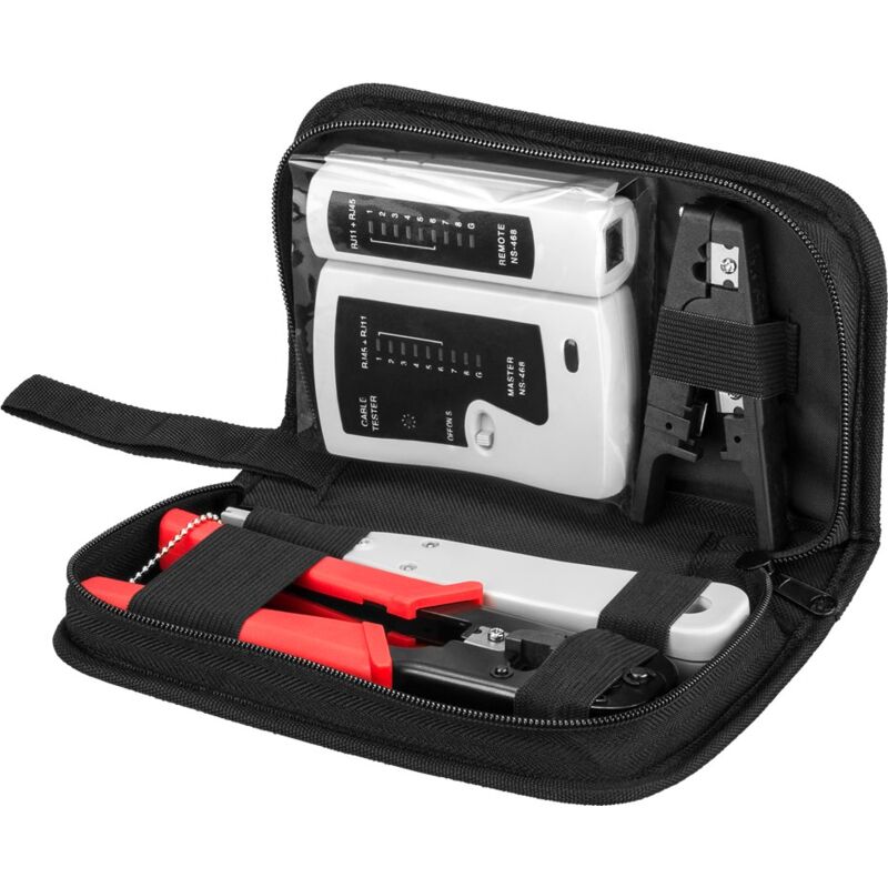foto del prodotto goobay kit di utensili per l installazione di telefono e rete, per l installazione e la verifica della rete domestica.