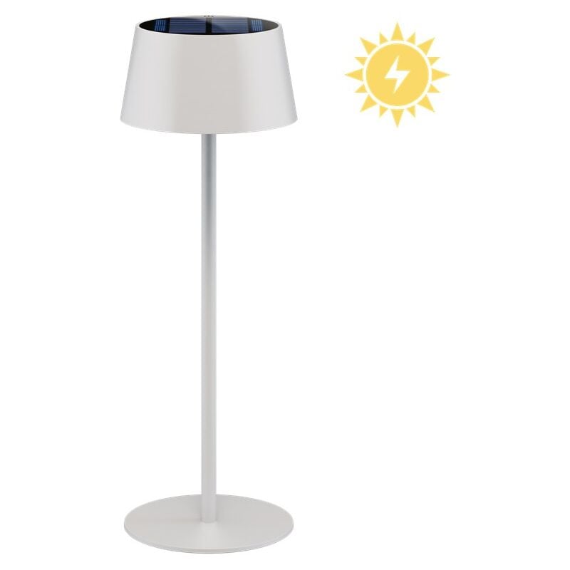 foto del prodotto goobay lampada da tavolo solare a led senza fili, bianco, con comando a sfioramento, 150 lm, bianco caldo 3000 k , dimmerabile in continuo.