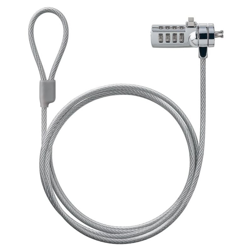 foto del prodotto goobay lucchetto di sicurezza per notebook e pc, lucchetto con combinazione numerica a 4 cifre.