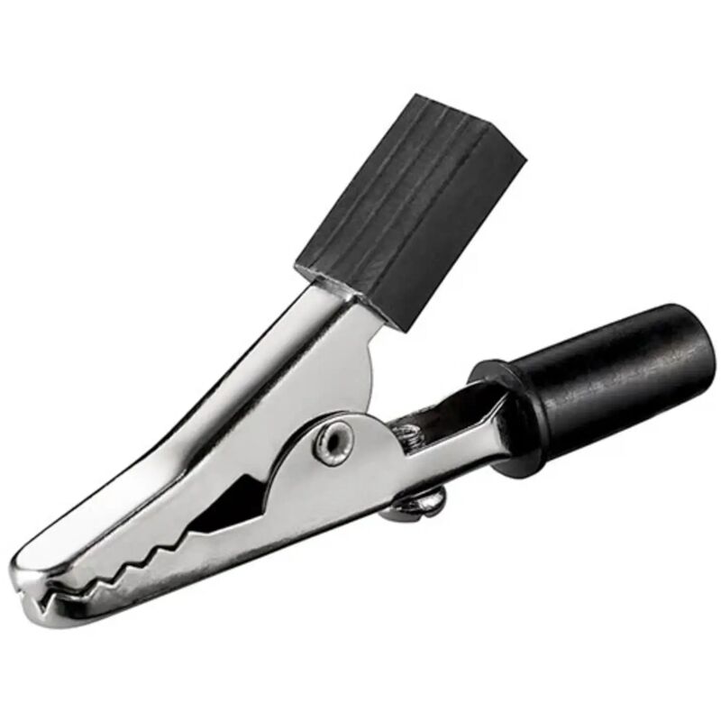 foto del prodotto goobay morsetto pinzetta a coccodrillo 45 mm clip coccodrillo isolato nero 10 pezzi
