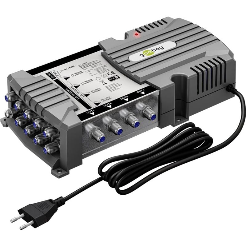 immagine 0 del prodotto goobay multiswitch sat 9 ingressi 4 uscite, distributore per max. 4 utenti da due satelliti.