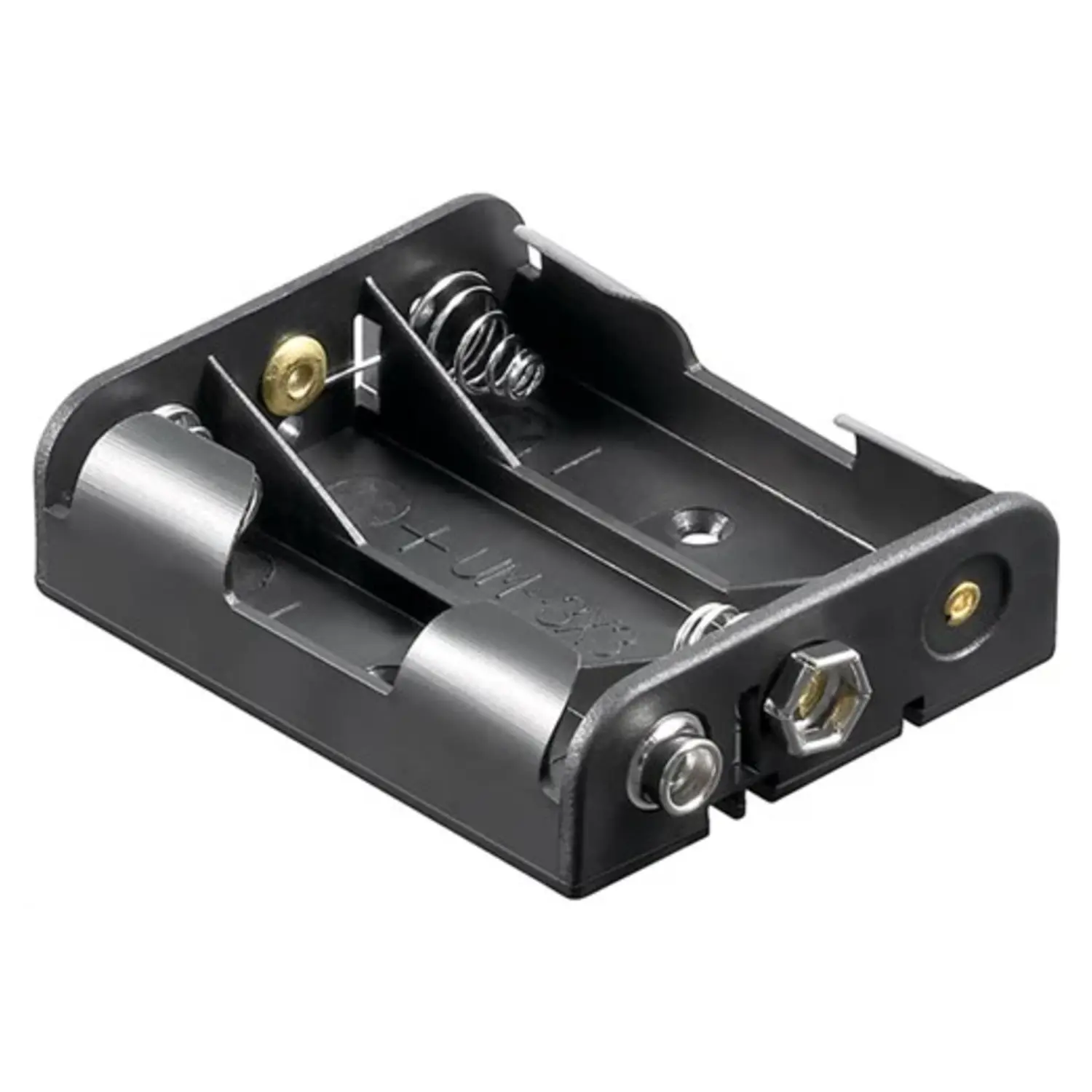 foto del prodotto goobay portabatteria per 3 batterie stilo aa con collegamento a pressione