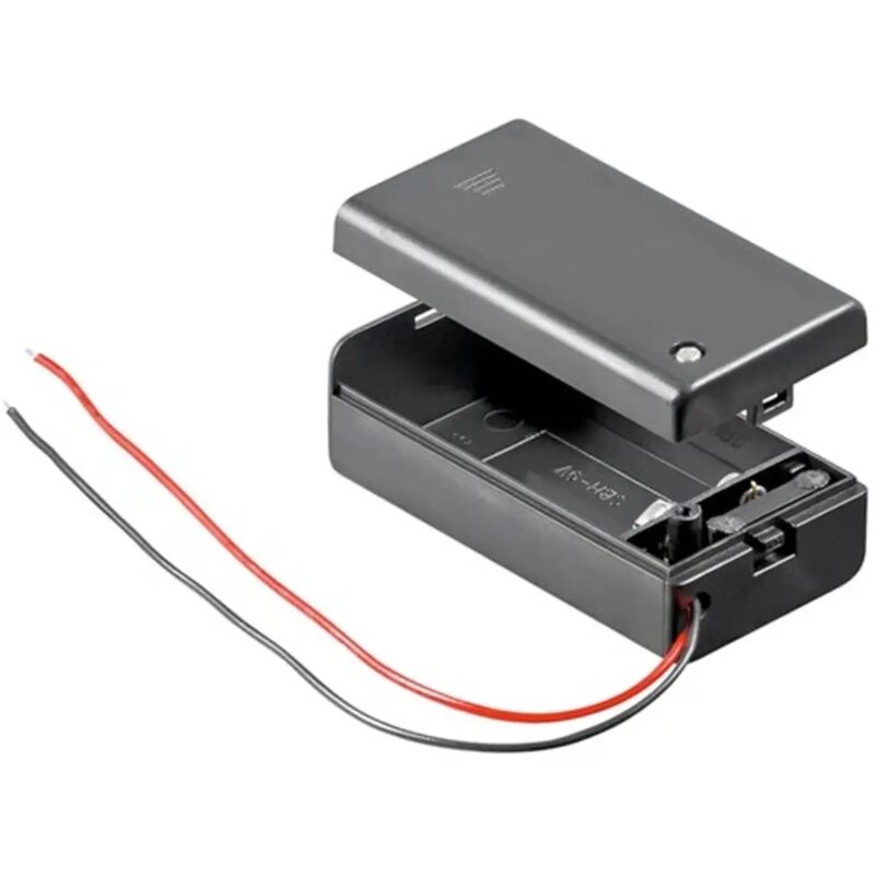 foto del prodotto goobay portabatteria per batteria 9 volt con cavo di connessione box contenitore
