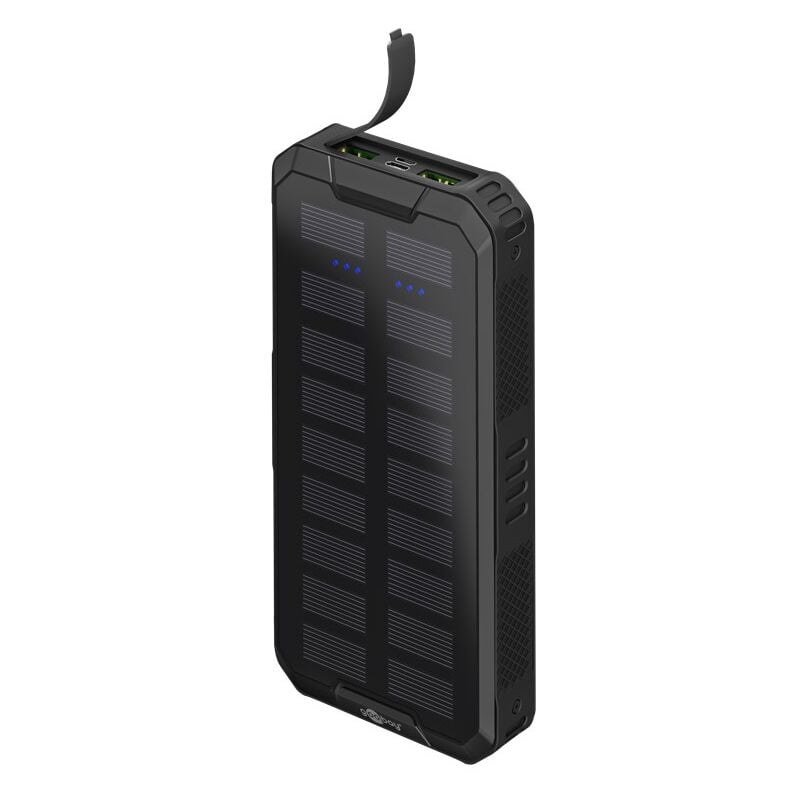 foto del prodotto goobay power bank solare da esterno 20.000 mah con power delivery, 18 w, robusta dispositivo da viaggio con power delivery e quick charge per la