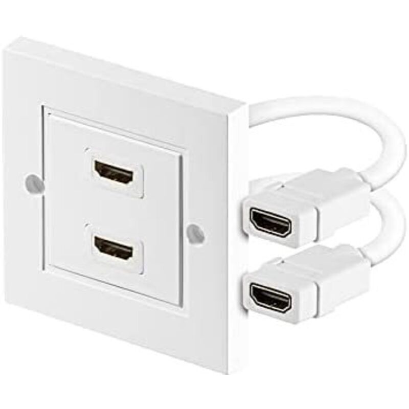 foto del prodotto goobay presa a muro hdmi , dorato, 2x presa hdmi tipo a 2x presa hdmi tipo a .