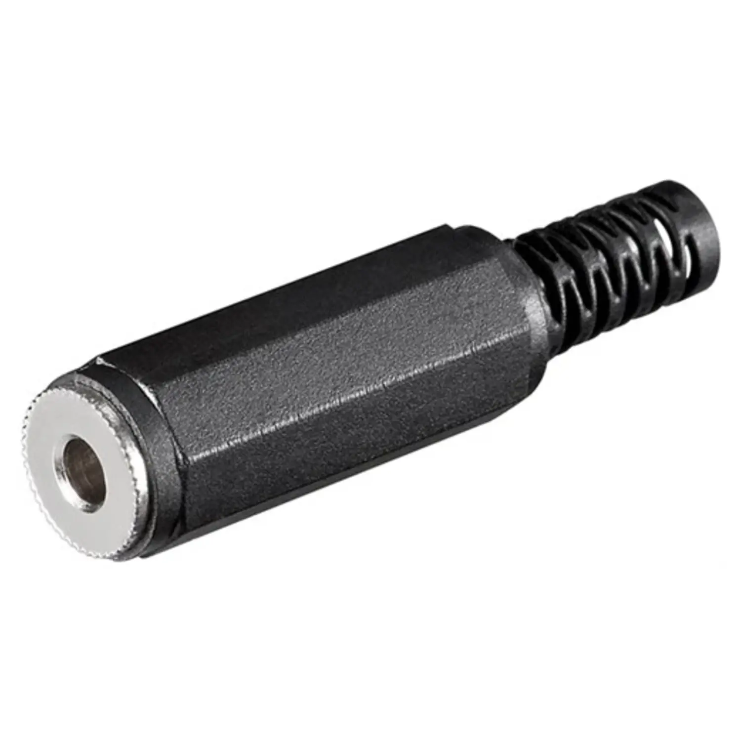 foto del prodotto goobay presa stereo jack 3.5 mm in plastica con guida cavo aux