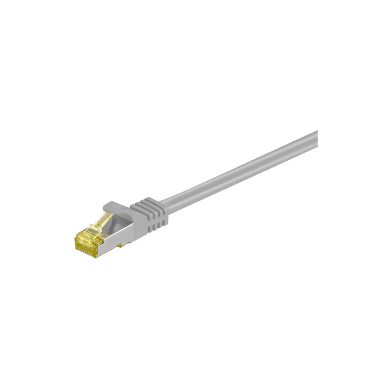 foto del prodotto goobay rj45 cavo patch cat 6a s ftp pimf , 500 mhz, con cavo grezzo cat 7 , grigio, guaina per cavo senza alogeni lszh, rame, connettore rj45 cat