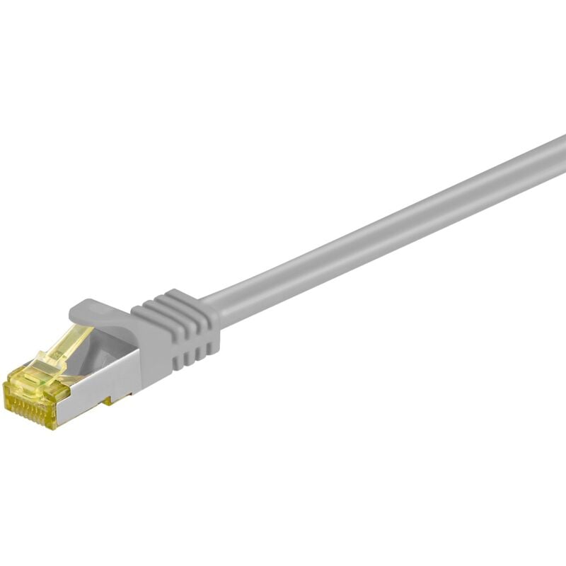 foto del prodotto goobay rj45 cavo patch cat 6a s ftp pimf , 500 mhz, con cavo grezzo cat 7 , grigio, guaina per cavo senza alogeni lszh, rame, connettore rj45 cat
