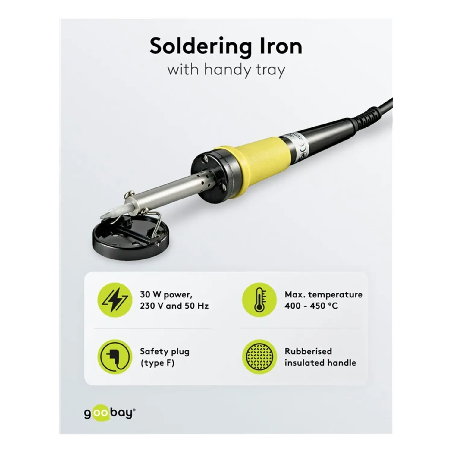 foto del prodotto goobay saldatore 30 watt 230 volt con punta di saldatura