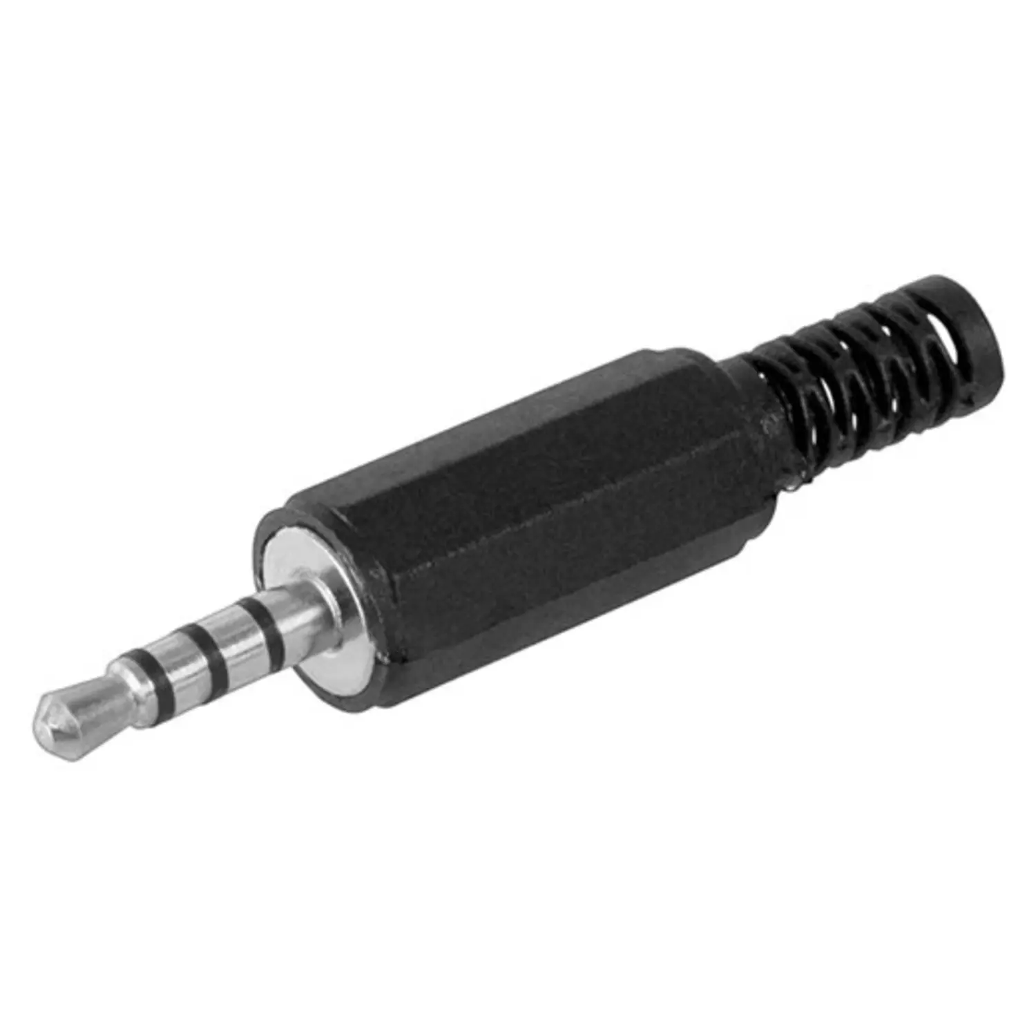 foto del prodotto goobay spina jack 3.5 mm 4 contatti in plastica con guida cavo stereo
