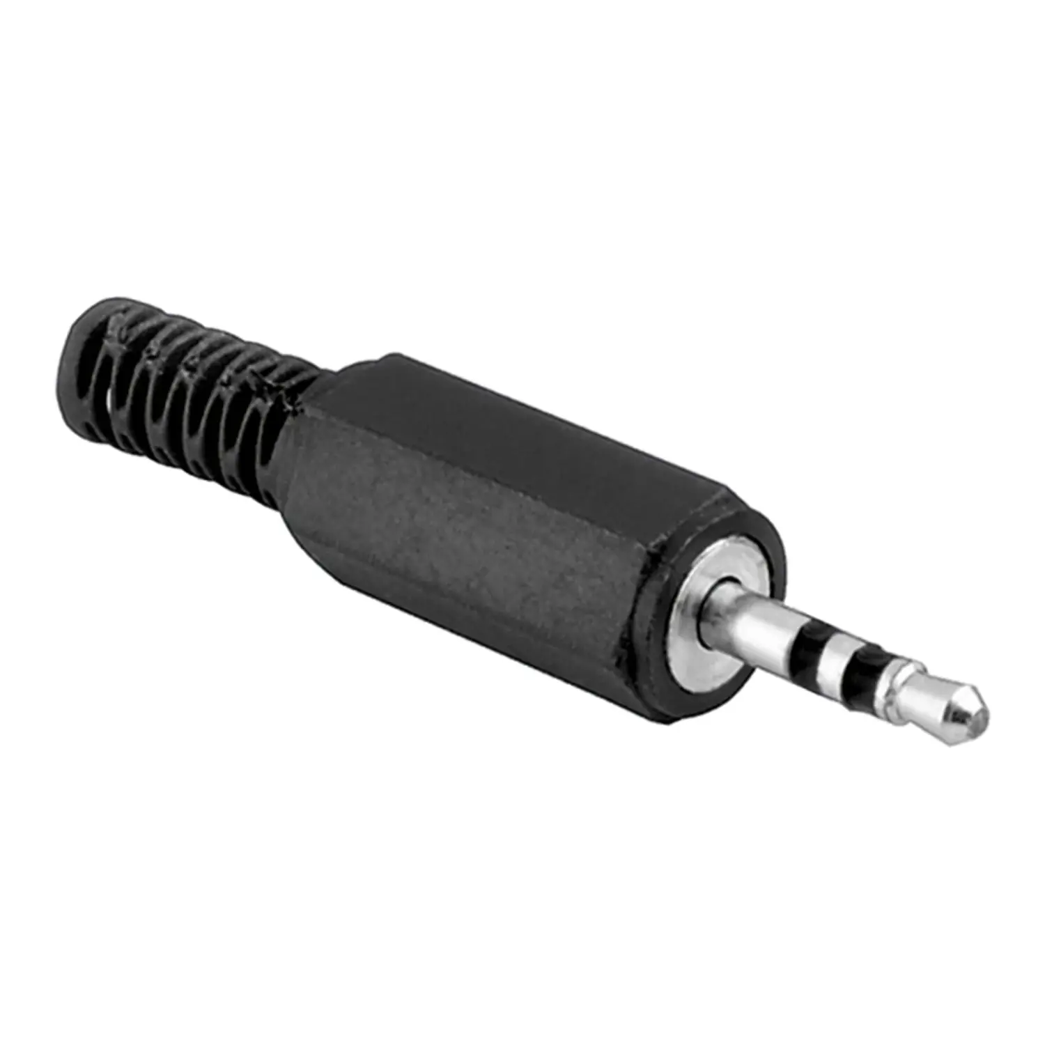 foto del prodotto goobay spina jack stereo 2.5mm in plastica con guidacavo antipiega