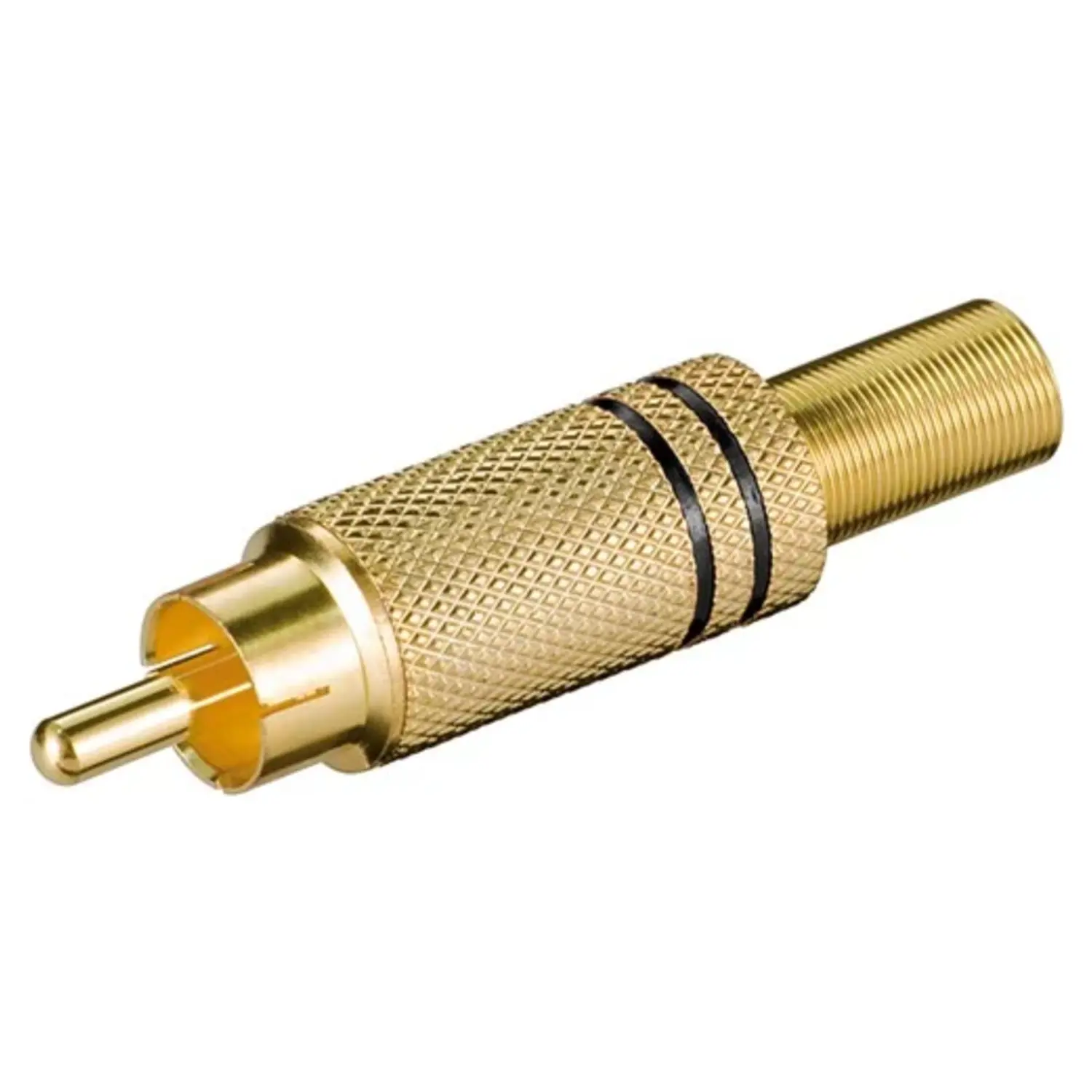 foto del prodotto goobay spina rca placcata in oro 5.4 mm di metallo volante professionale nero